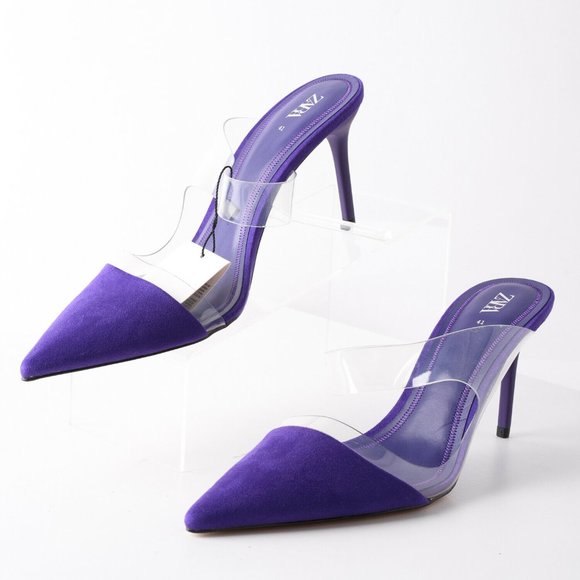 zara purple mules